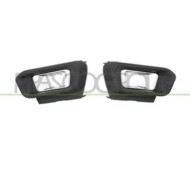 Kit Griglie Paraurti Anteriore Nera Goffrata Con Sede Fendi Per Peugeot 308 (t9) Dal 2017 Al 2021