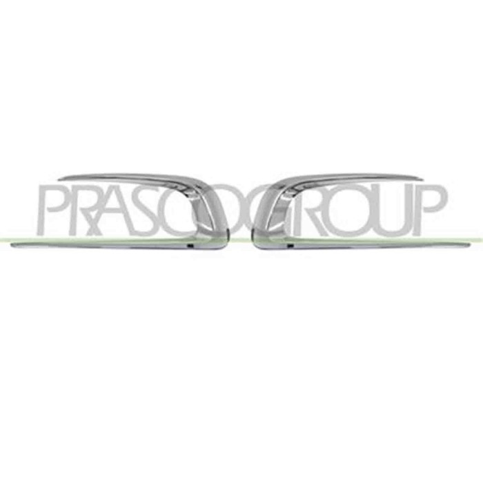 GUIDA_ALLA_SCELTA.JPG Kit Modanature Griglie Paraurti Anteriore Cromate (destra+sinistra) Per Peugeot 2008 Dal 2013 Al 2016