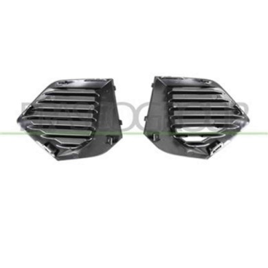 PG5042125_1.JPG Kit Griglie Paraurti Anteriore Nera Goffrata (destra+sinistra) Per Peugeot 2008 Dal 2019 Al 2023