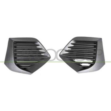 PG5042125_2.JPG Kit Griglie Paraurti Anteriore Nera Goffrata (destra+sinistra) Per Peugeot 2008 Dal 2019 Al 2023