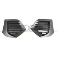 Kit Griglie Paraurti Anteriore Nera Goffrata (destra+sinistra) Per Peugeot 2008 Dal 2019 Al 2023