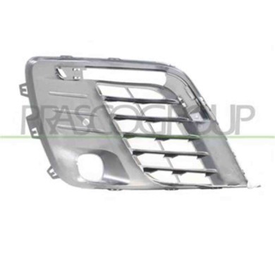 PG9252134_1.JPG Griglia Sinistra Paraurti Nera Con Fori Pdc Per Opel/vauxhall Vivaro C Dal 2019