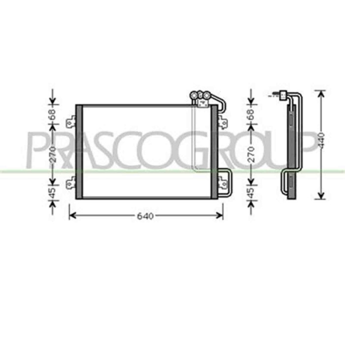 RN026C002_1.JPG Condensatore Per Renault Megane Dal 1996 Al 1999