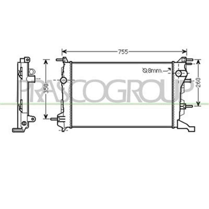 RN036R003_1.JPG Radiatore Per Renault Scenic (x-mod) Dal 2009 Al 2011