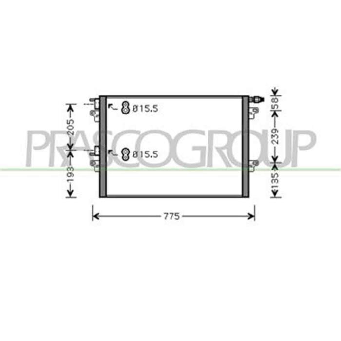 RN154C001_1.JPG Condensatore Per Renault Espace Iv (jk) Dal 2002 Al 2006