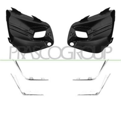 RN3322125_1.JPG Kit Griglie Paraurti Anteriore Nera Goffrata Con Sede Fendi Per Renault Clio Dal 2019