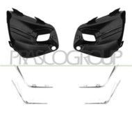 RN3322125_1.JPG Kit Griglie Paraurti Anteriore Nera Goffrata Con Sede Fendi Per Renault Clio Dal 2019