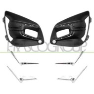 RN3322125_2.JPG Kit Griglie Paraurti Anteriore Nera Goffrata Con Sede Fendi Per Renault Clio Dal 2019