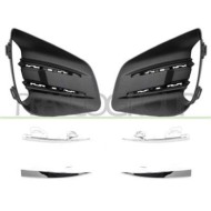 Kit Griglie Paraurti Anteriore Nera Goffrata Per Renault Clio Dal 2019