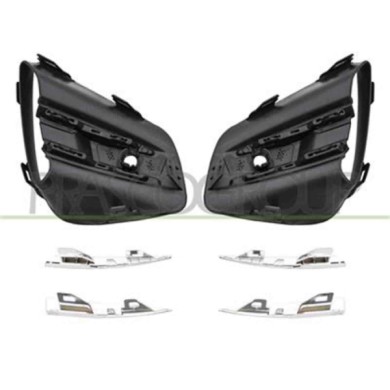 RN3322145_1.JPG Kit Griglie Paraurti Anteriore Nera Goffrata Per Renault Clio Dal 2019