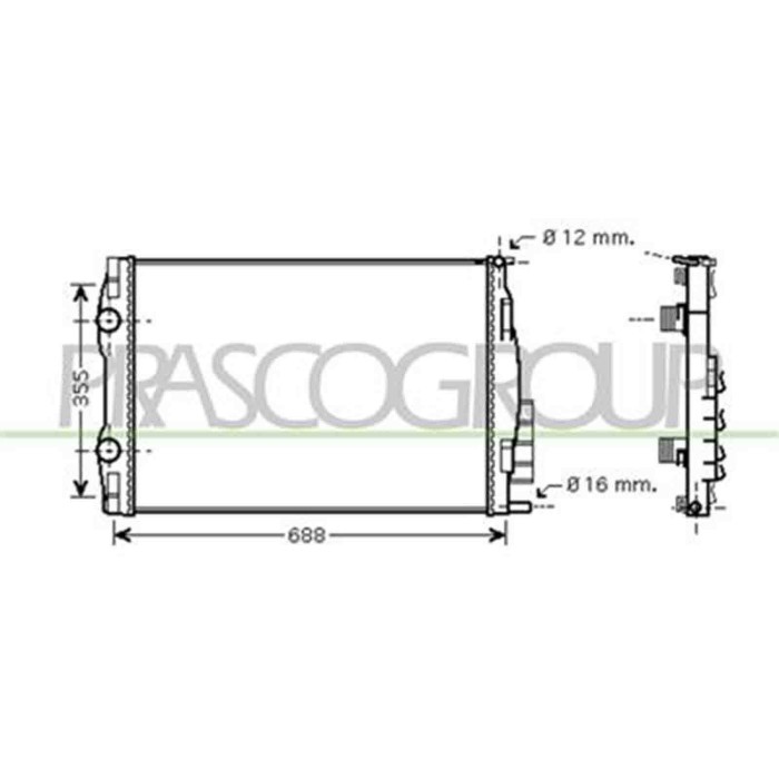 RN422R001_1.JPG Radiatore Per Renault Megane Dal 2006 Al 2008