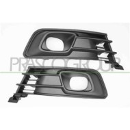Kit Griglie Paraurti Anteriore Nere Con Sede Fendi (destra+sinistra) Per Renault Captur Dal 2017 Al 2019