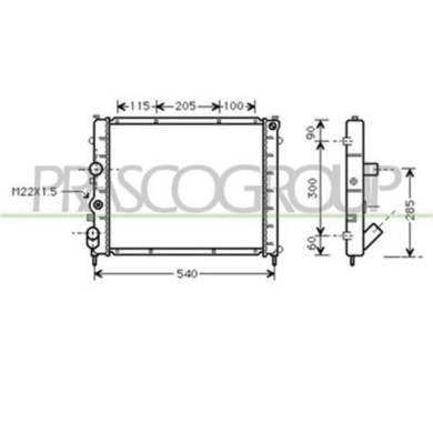 RN916R010_1.JPG Radiatore Per Renault Kangoo Dal 1997 Al 2003