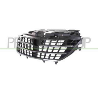 RN9382011_1.JPG Griglia Radiatore Nera Con Modanature E Cornice Cromate Per Renault Trafic (x82) Dal 2019 Al 2021
