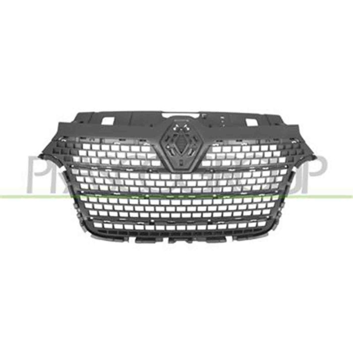 RN9582001_1.JPG Griglia Radiatore Nera Goffrata Con Modanatura Cromata Per Renault Master Dal 2019