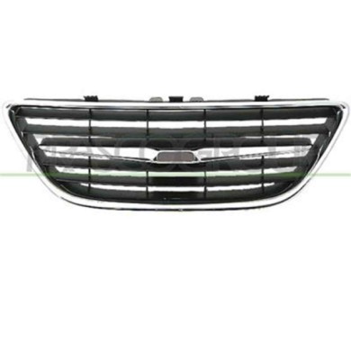 SA0152120_1.JPG Griglia Paraurti Anteriore Superiore Cromata Per Saab 9-3 Dal 2003 Al 2007