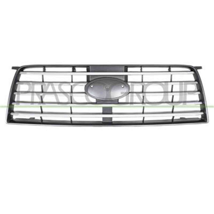 SB8122011_2.JPG Griglia Radiatore Grigia Scura Con Modanature Argento Per Subaru Forester (sg) Dal 2003 Al 2005