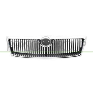 SK0242011_2.JPG Griglia Radiatore Nera Con Cornice Cromata Per Skoda Octavia Dal 2004 Al 2008