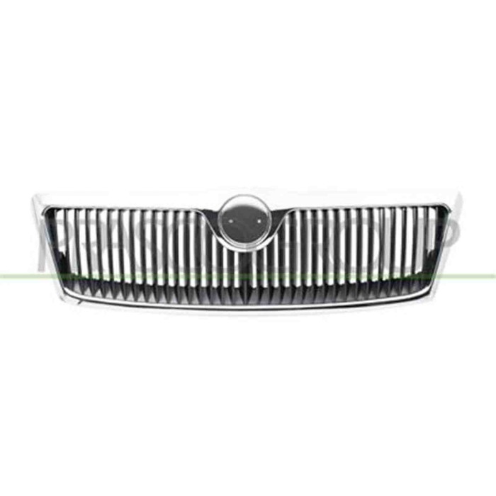 SK0242011_2.JPG Griglia Radiatore Nera Con Cornice Cromata Per Skoda Octavia Dal 2004 Al 2008