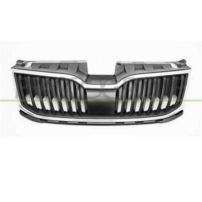 SK0322000_1.JPG Griglia Radiatore Nera Con Modanatura Cromata Per Skoda Octavia Dal 2017 Al 2020