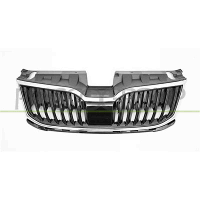 SK0322010_1.JPG Griglia Radiatore Nera Lucida Con Modanatura Cromata Per Skoda Octavia Dal 2017 Al 2020