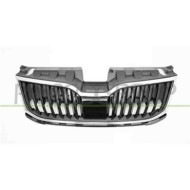 SK0322010_1.JPG Griglia Radiatore Nera Lucida Con Modanatura Cromata Per Skoda Octavia Dal 2017 Al 2020