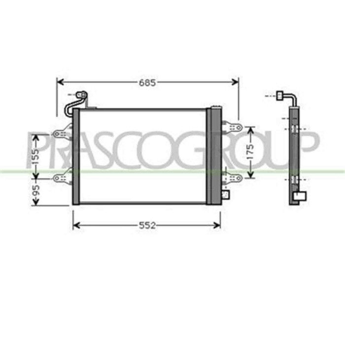 SK320C001_1.JPG Condensatore Per Skoda Fabia (6y) Dal 1999 Al 2004