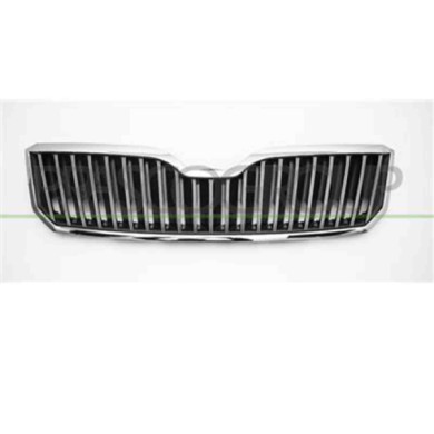 SK4222000_1.JPG Griglia Radiatore Nera Con Modanature Cromate Per Skoda Superb Dal 2013 Al 2015