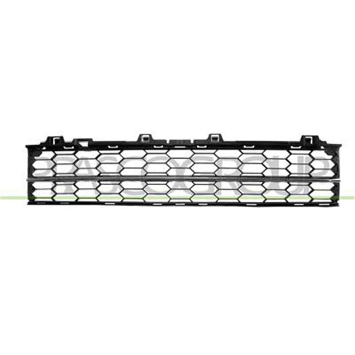 SK4242130_2.JPG Griglia Centrale Paraurti Nera Con Modanatura Cromata Per Skoda Superb Dal 2015 Al 2019