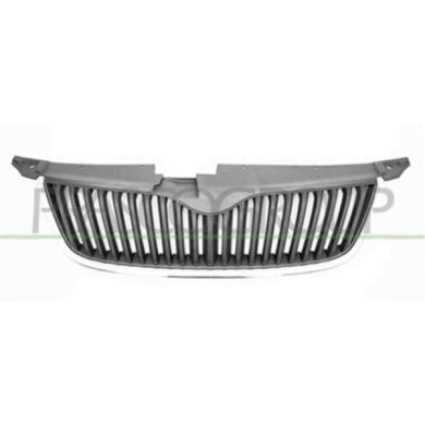 SK7102000_1.JPG Griglia Radiatore Nera Con Cornice Cromata Per Skoda Yeti (5l) Dal 2010 Al 2013
