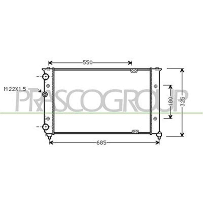 ST027R008_1.JPG Radiatore Per Seat Ibiza Dal 1993 Al 1996