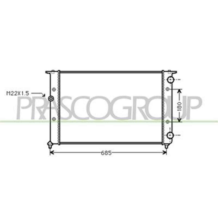 ST027R011_1.JPG Radiatore Per Seat Ibiza Dal 1993 Al 1996