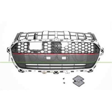 SZ0392021_1.JPG Griglia Radiatore Nera Con Modanatura Rossa Per Suzuki Swift Dal 2017