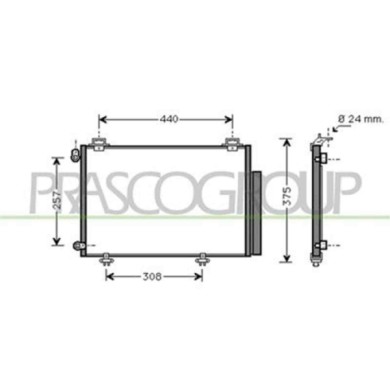 TY320C001_1.JPG Condensatore Per Toyota Yaris Dal 1999 Al 2003