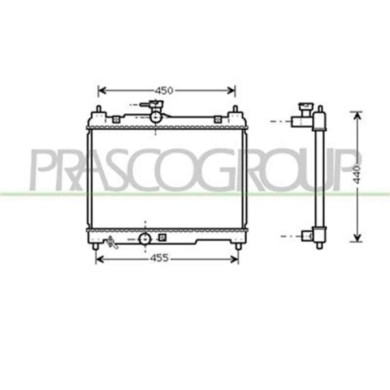 TY320R001_1.JPG Radiatore Per Toyota Yaris Dal 1999 Al 2003