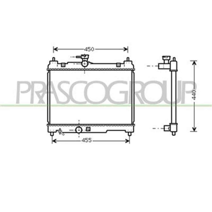 TY320R001_1.JPG Radiatore Per Toyota Yaris Dal 1999 Al 2003