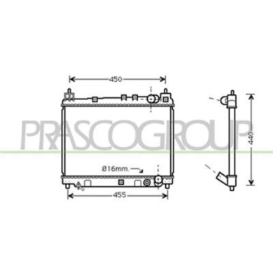TY320R002_1.JPG Radiatore Per Toyota Yaris Dal 1999 Al 2003