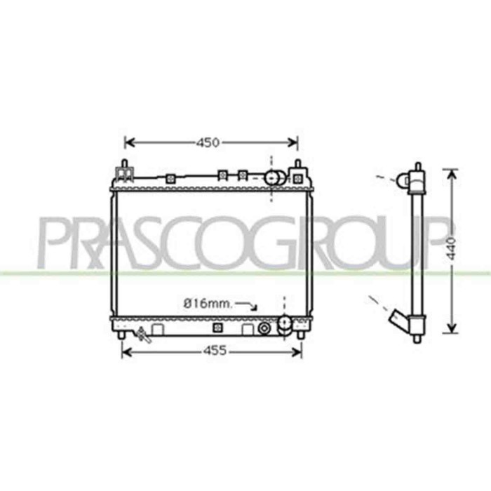 TY320R002_1.JPG Radiatore Per Toyota Yaris Dal 1999 Al 2003
