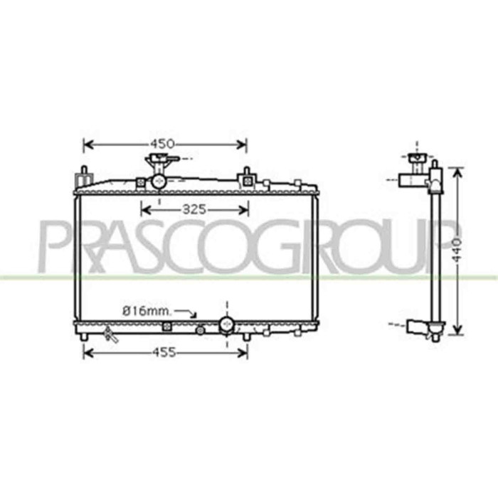 TY320R005_1.JPG Radiatore Per Toyota Yaris Dal 1999 Al 2003