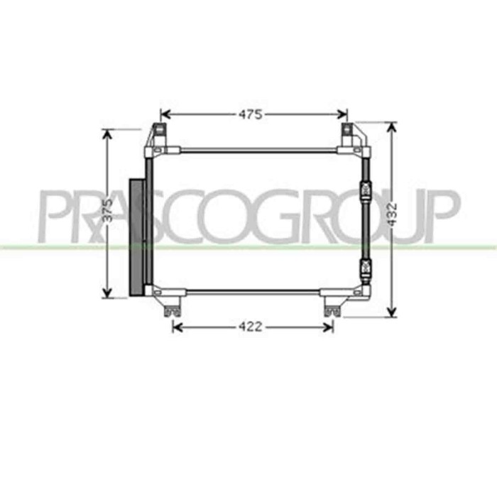 TY325C001_1.JPG Condensatore Per Toyota Yaris Dal 2006 Al 2009