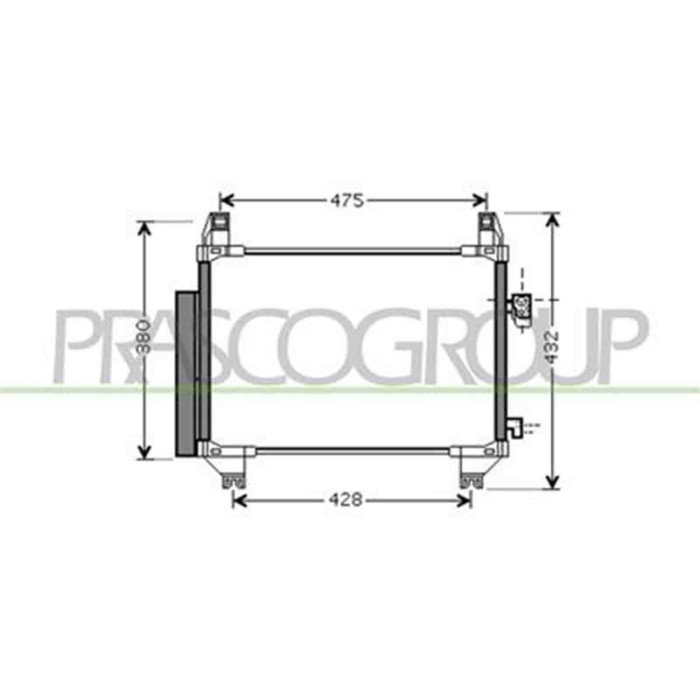 TY325C002_1.JPG Condensatore Per Toyota Yaris Dal 2006 Al 2009