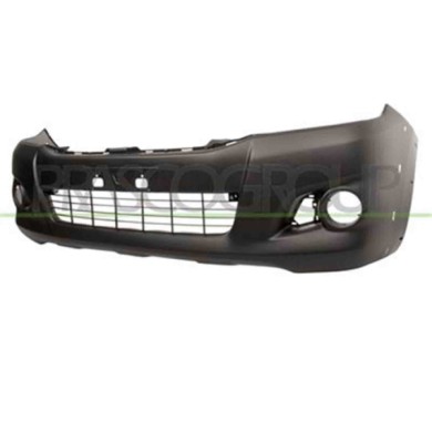 TY8201001_1.JPG Paraurti Anteriore Primerizzato Nero Con Sede Fendi Per Toyota Hilux Pick Up Dal 2011 Al 2016