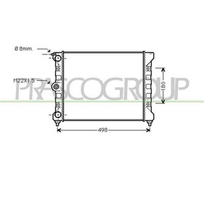 VG012R012_1.JPG Radiatore Per Volkswagen Polo Dal 1981 Al 1990