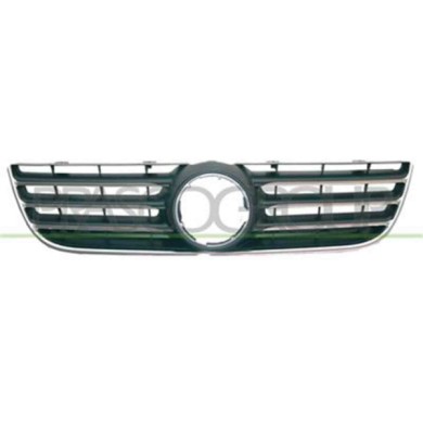 VG0222011_1.JPG Griglia Radiatore Nera Con Cornice Cromata Per Volkswagen Polo Dal 2005 Al 2009