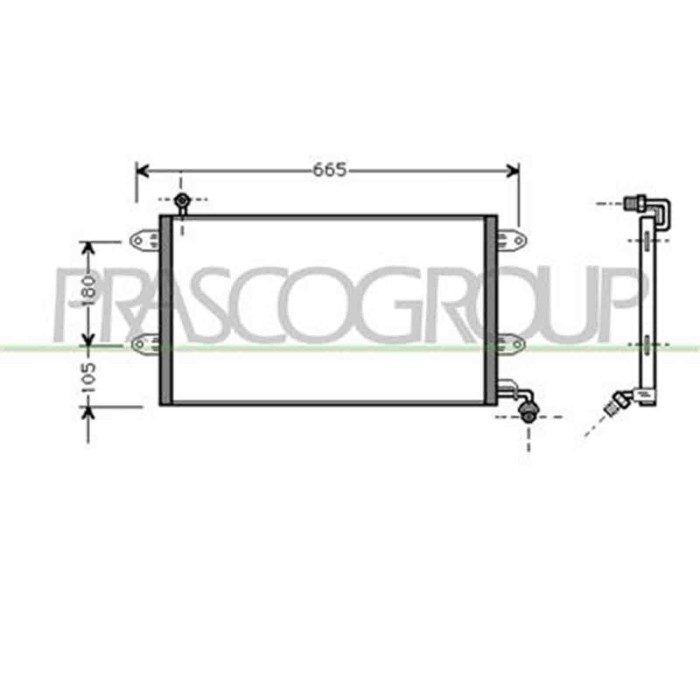 VG032C001_1.JPG Condensatore Per Volkswagen Golf Iii Dal 1991 Al 1997