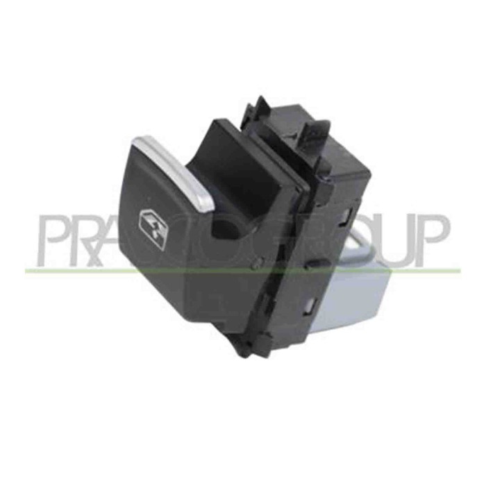 VG044WS01_2.JPG Interruttore Alzacristallo Nero/bordo Cromato Per Volkswagen Golf Sportsvan Dal 2014 Al 2017