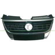 Griglia Radiatore Con Modanature Nere Diam. Logo 150mm Per Volkswagen Passat B6 Dal 2005 Al 2010