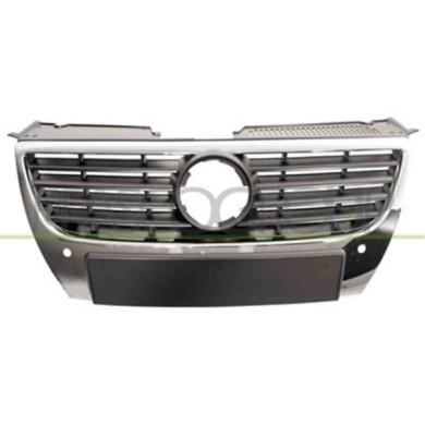 VG0542021_1.JPG Griglia Radiatore Con Modanature Nere E Fori Pdc Diam. Logo 150mm Per Volkswagen Passat B6 Dal 2005 Al 2010