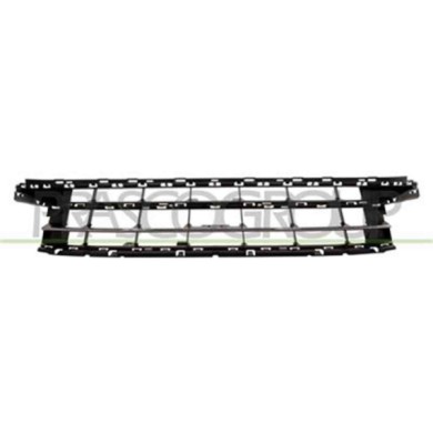 VG0562120_1.JPG Griglia Centrale Paraurti Nera Con Modanatura Cromata Per Volkswagen Passat B8 Dal 2014 Al 2019