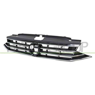 VG0582001_2.JPG Griglia Radiatore Nera Lucida Con Modanatura Cromata Per Volkswagen Passat B8 Dal 2019